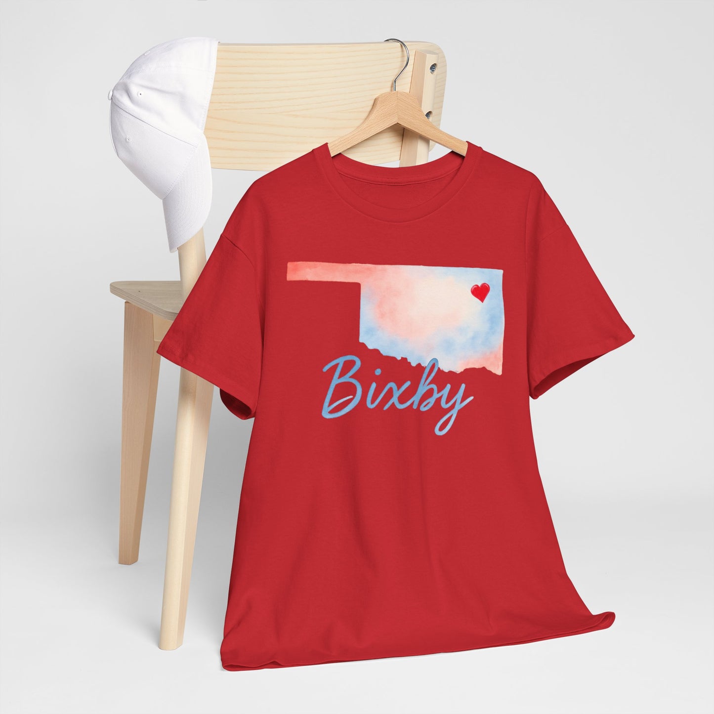 Bixby OK Heart Watercolor Gildan Tee