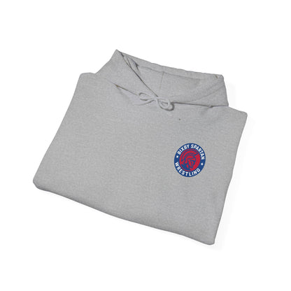 Raised On The Mat Spartan Wrestling Gildan Hoodie