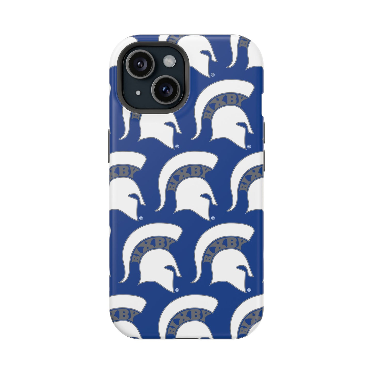 Bixby Spartan White Logo Impact Resistant iPhone Case
