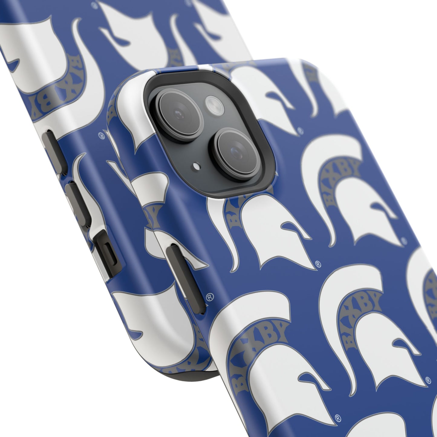 Bixby Spartan White Logo Impact Resistant iPhone Case