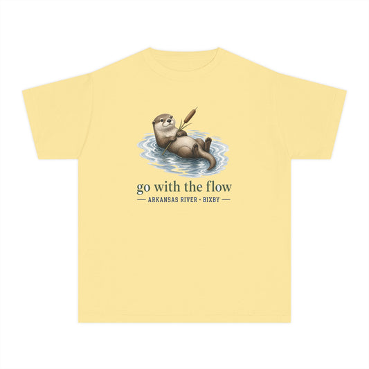 Go With the Flow Otter Youth Tee in Butter