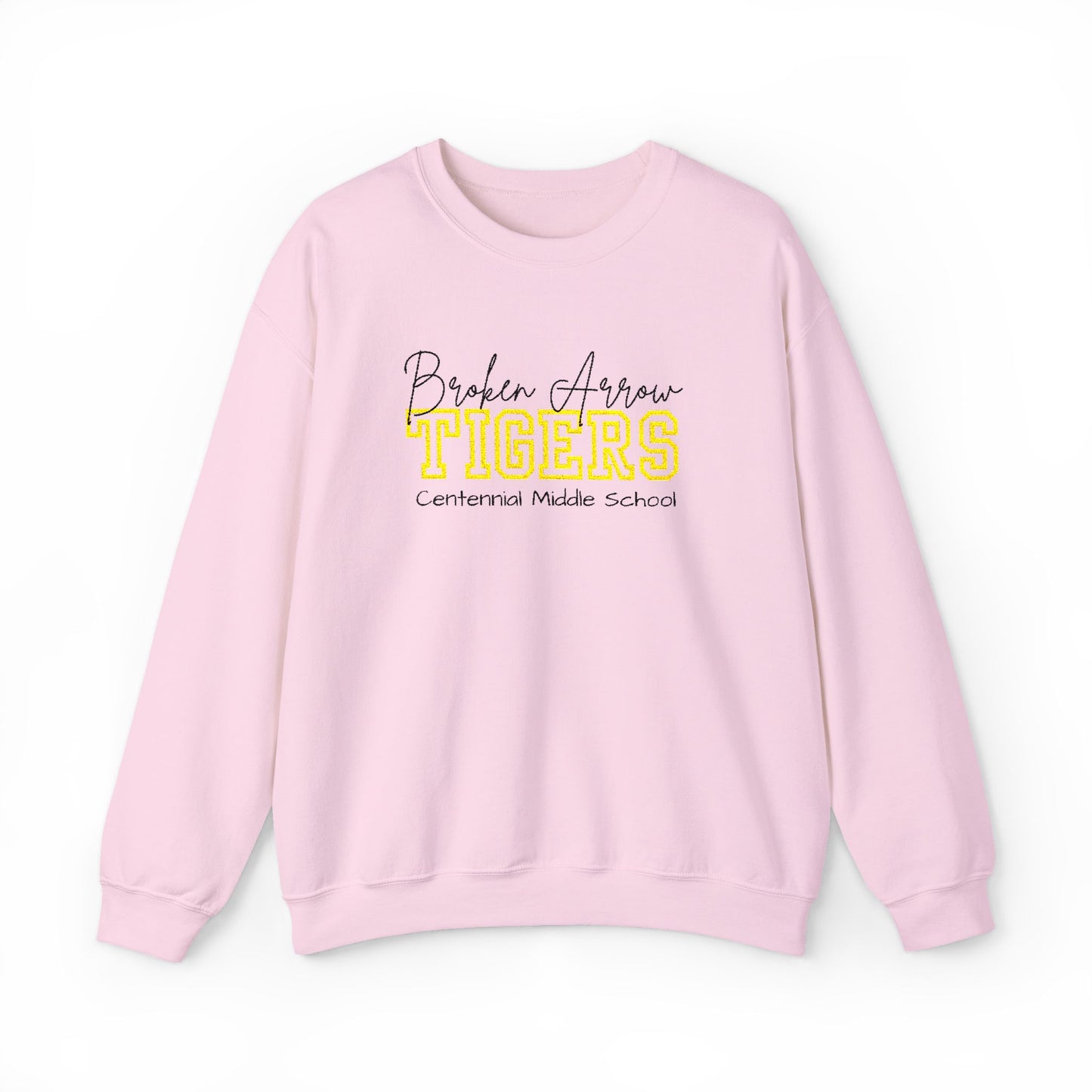 Personalized Embroidered Broken Arrow Tigers Crewneck Sweatshirt
