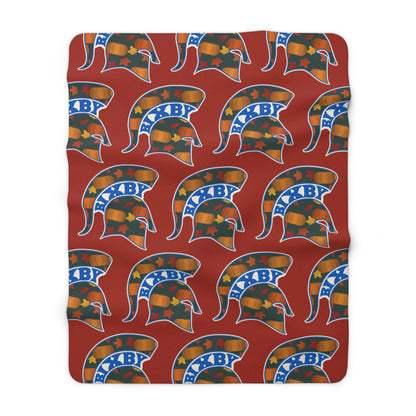 Pumpkin Patch Bixby Spartans Helmet Sherpa Fleece Blanket – Fall Throw