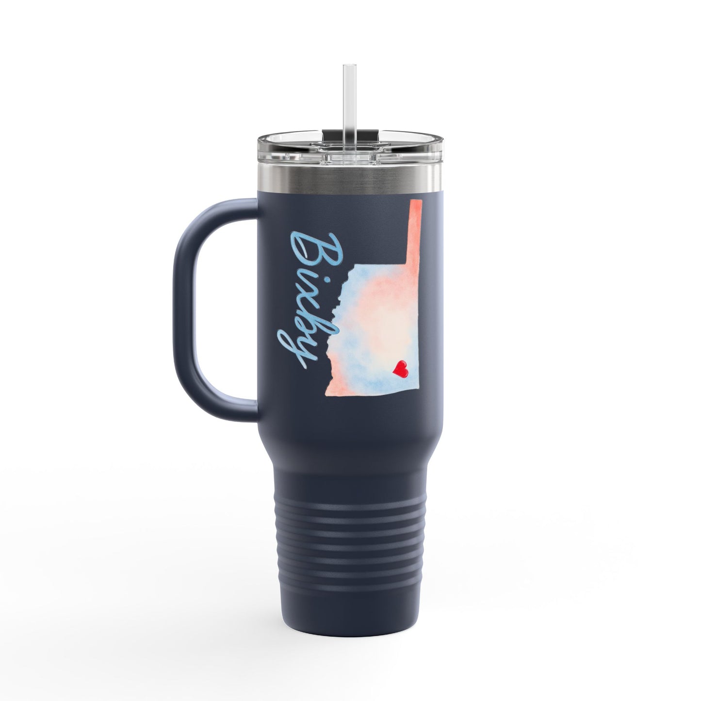 Bixby OK Watercolors 40 Ounce Insulated Travel Mug