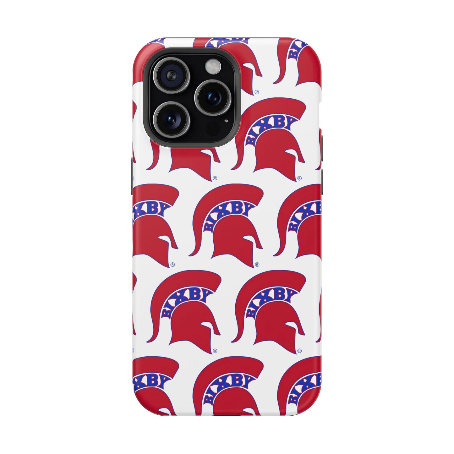 Bixby Spartan Red Logo Impact Resistant iPhone Case