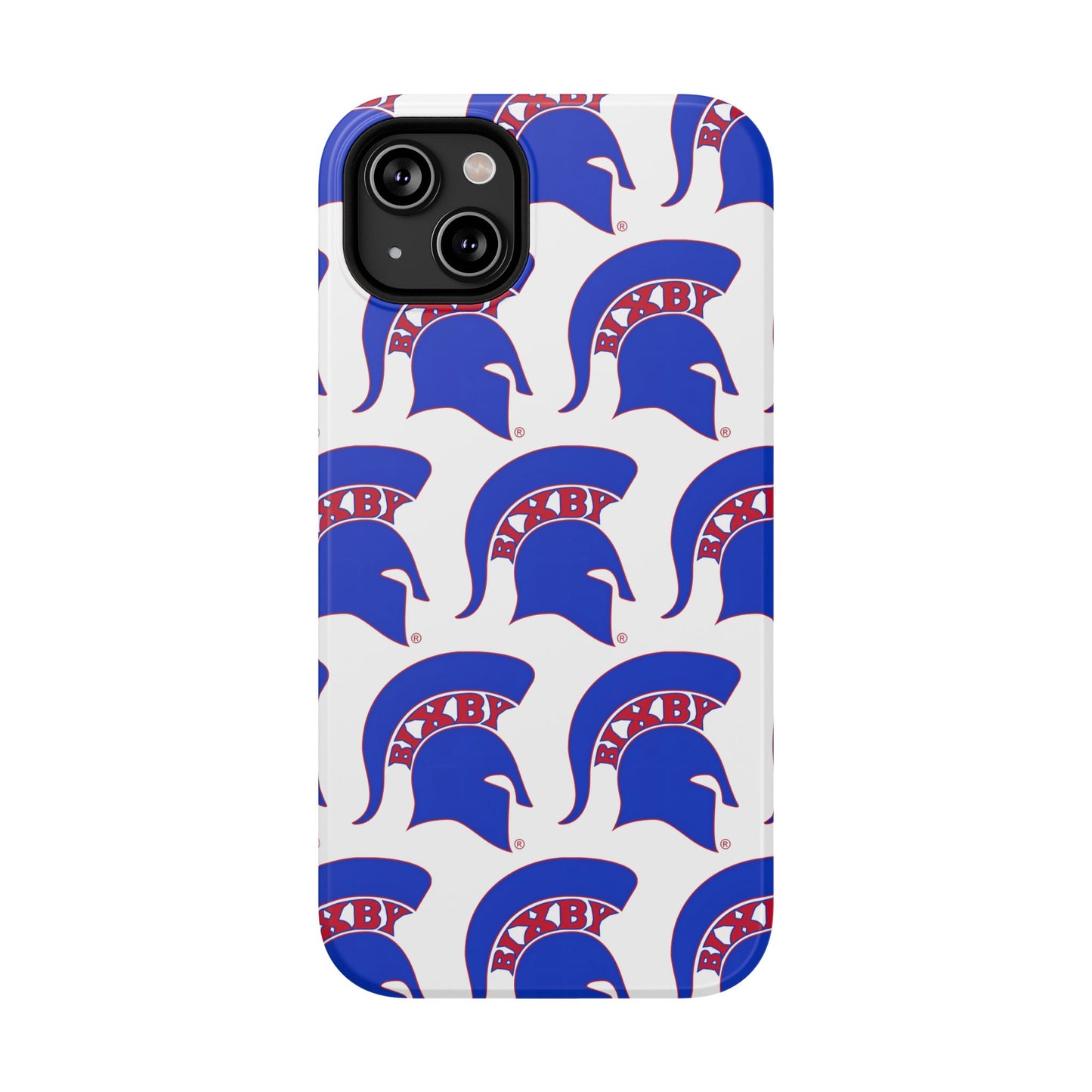 Bixby Spartan Blue Logo Impact Resistant iPhone Case