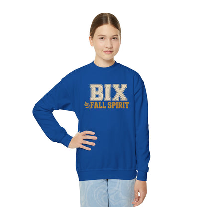 Bixby Spartans Youth Bix Fall Spirit Golden Lettering Sweatshirt