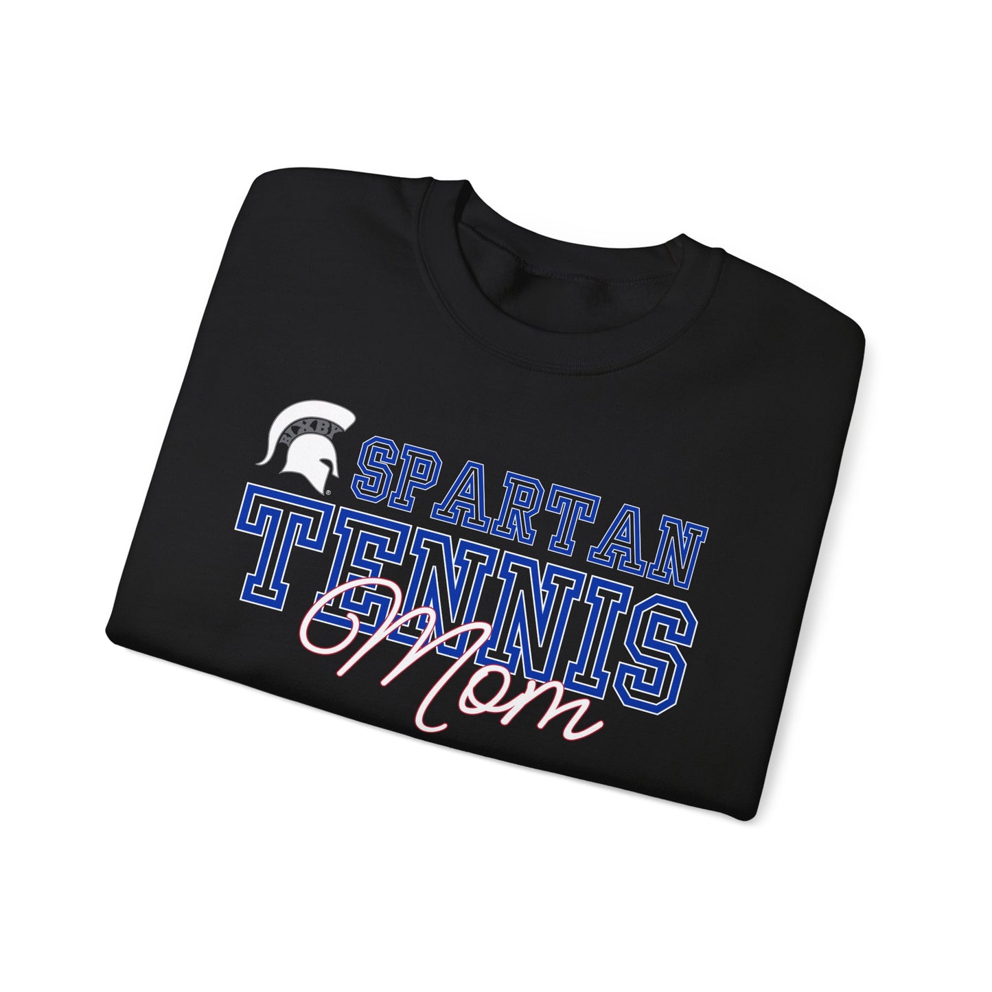 Spartan Tennis Mom Gildan Sweatshirt with Sleeve Print
