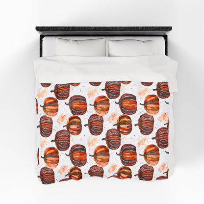 Autumn Pumpkin Paradise Velveteen Plush Blanket