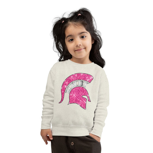 Bixby Spartan Pink Bling Toddler Rabbit Skins Sweatshirt