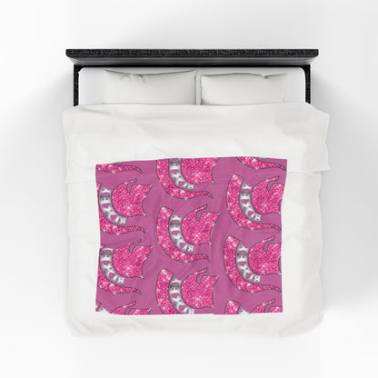 Spartan Pink Bling Logo Velveteen Plush Blanket