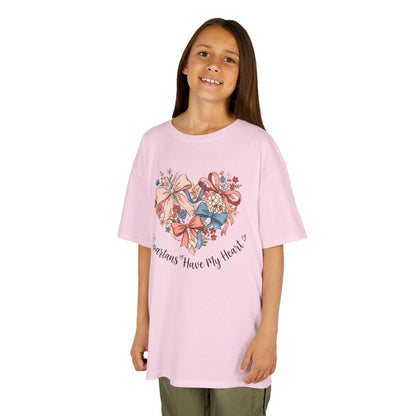 Spartans Have My Heart Floral Youth Gildan Tee