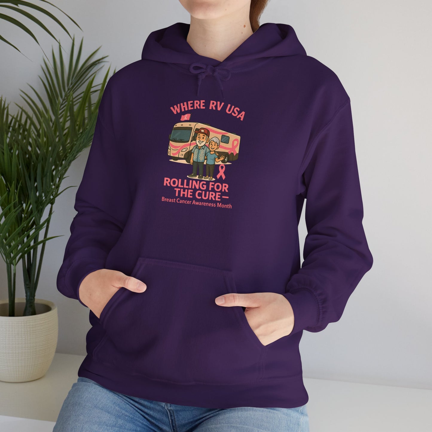 Where RV USA Breast Cancer Awareness Gildan Hoodie
