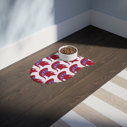 Spartan Red Logo Pet Feeding Mat