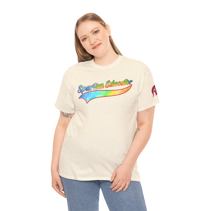 Spartan Educator Tie-Dye Design Gildan Tee With Sleeve Logo