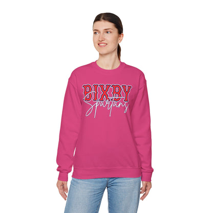 Bixby Spartans Cursive Print Gildan Sweatshirt