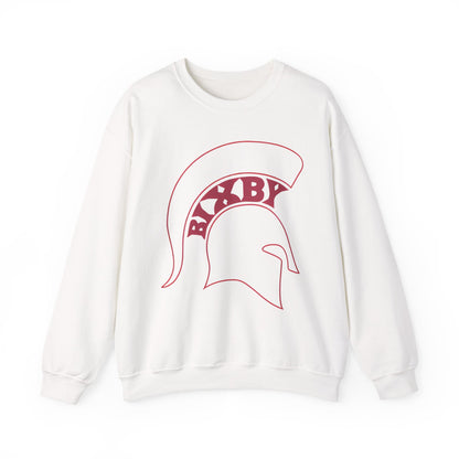 Bixby Spartan Red Outline Gildan Sweatshirt