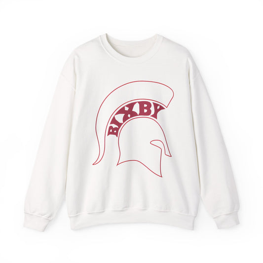 Bixby Spartan Red Outline Gildan Sweatshirt