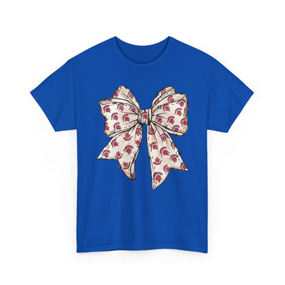Spartan Helmet Pattered Bow Gildan Tee