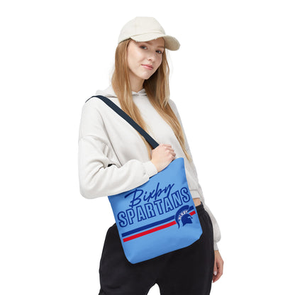Bixby Spartans Blue Polyester Tote Bag