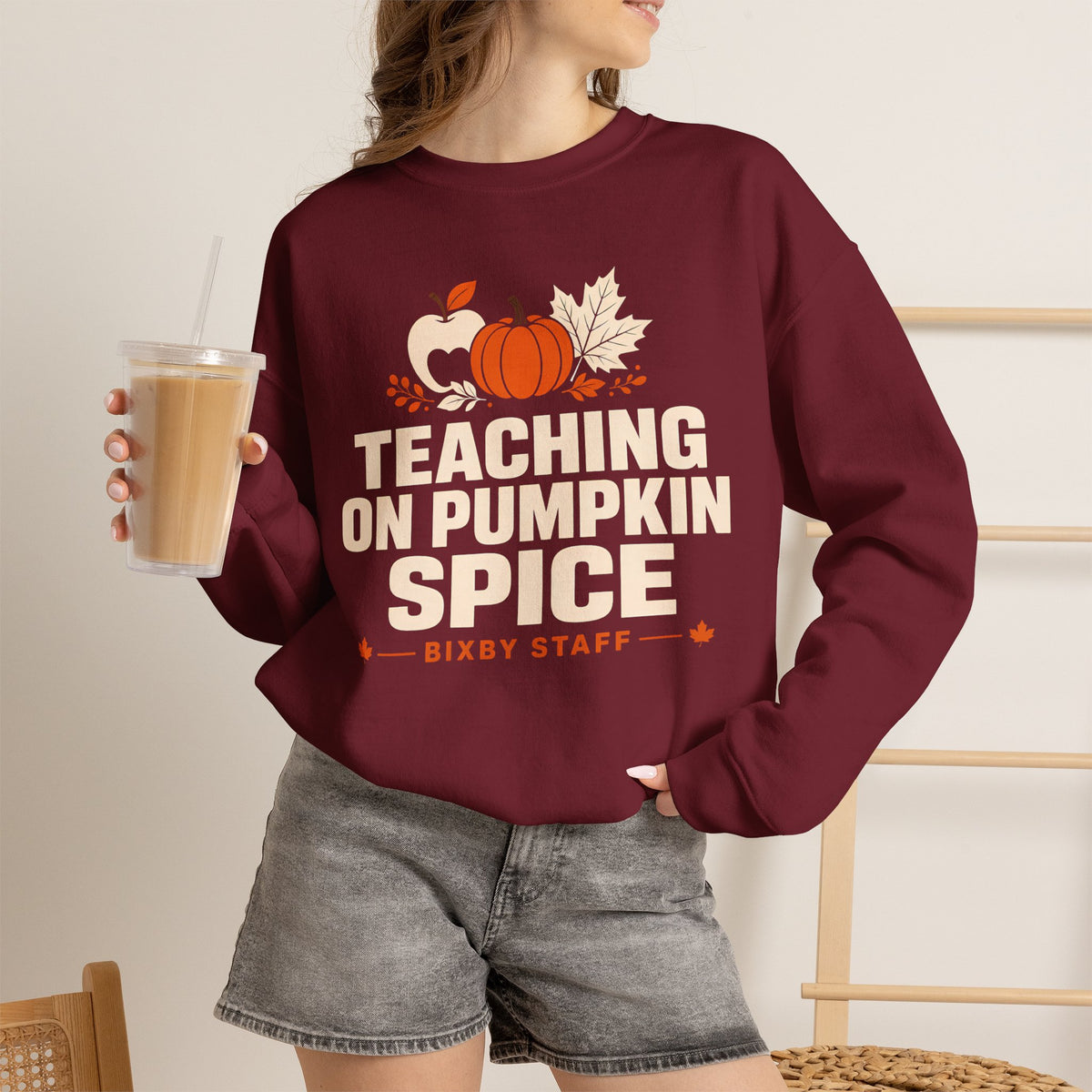 Bixby Spartans Teaching On Pumpkin Spice Bixby Sweatshirt