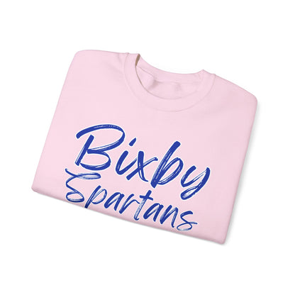 Bixby Spartans Cursive Print Gildan Sweatshirt
