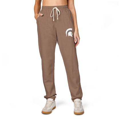 Spartan White Logo Premium Comfort Colors Sweatpants