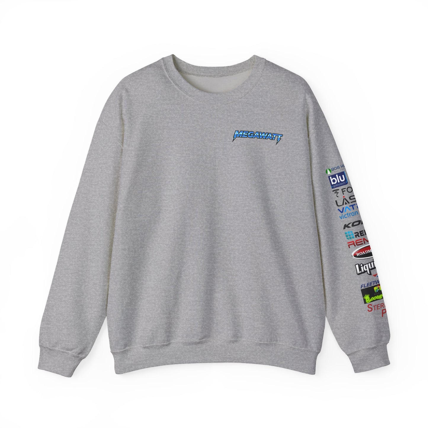 Megawatt EV RV Crewneck Sweatshirt — Electric Motorhome Graphic