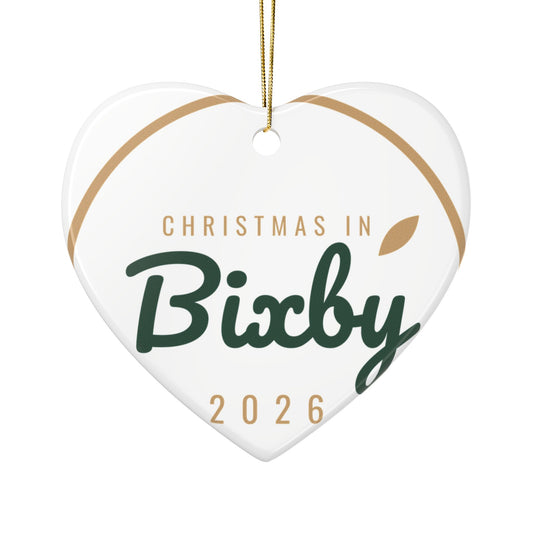 Christmas in Bixby Porcelain Ceramic Ornament