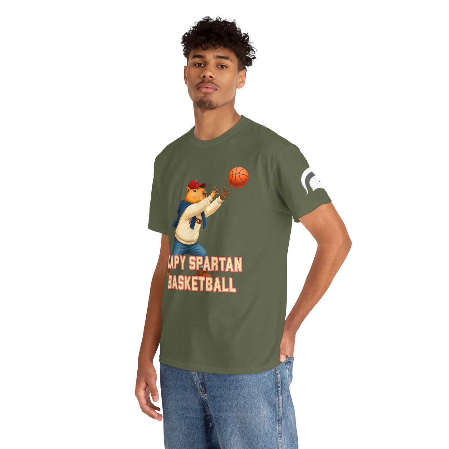 Capy Spartan Basketball Gildan Tee