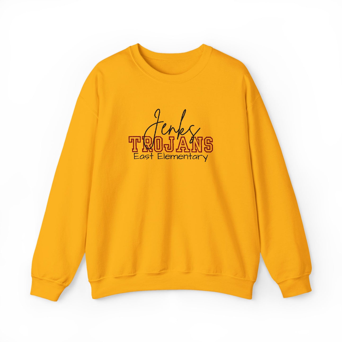 Personalized Embroidered Jenks Trojans Crewneck Sweatshirt