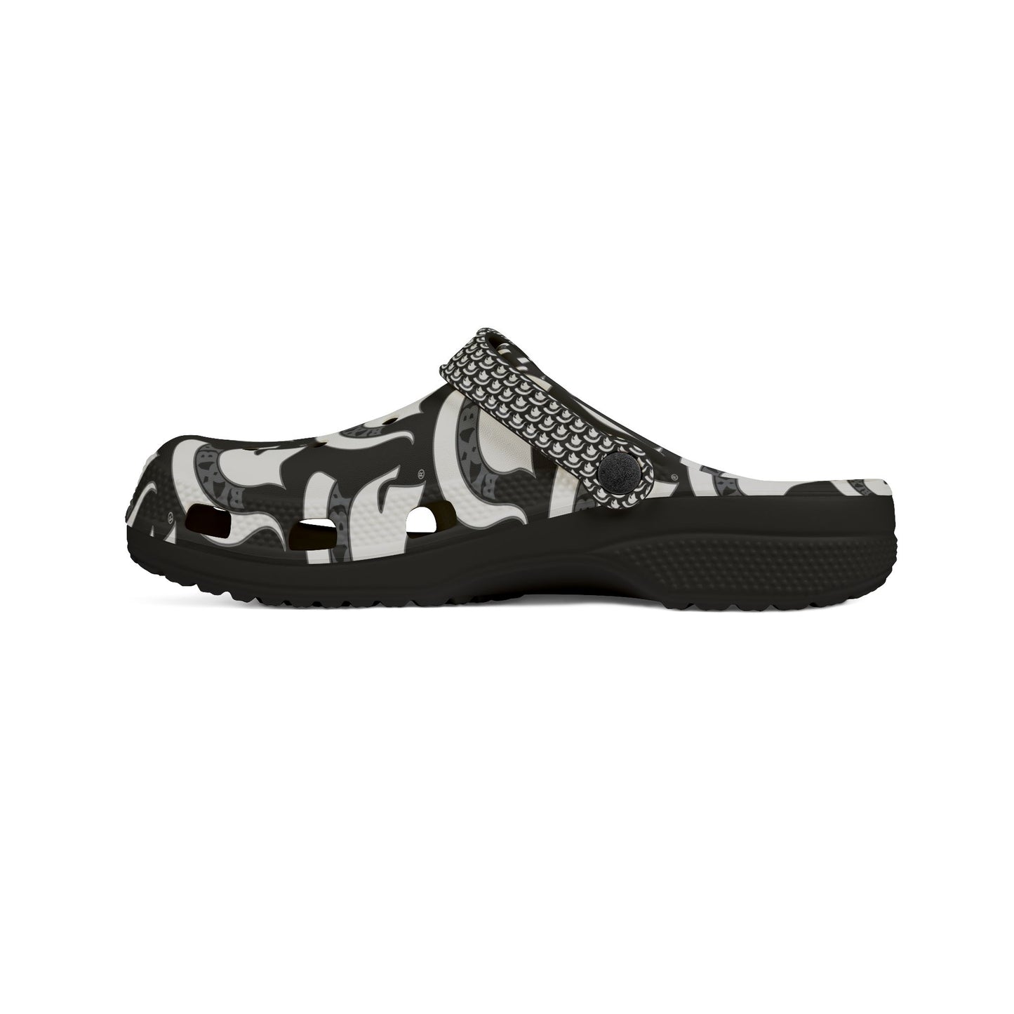Spartan White Logo Crocs