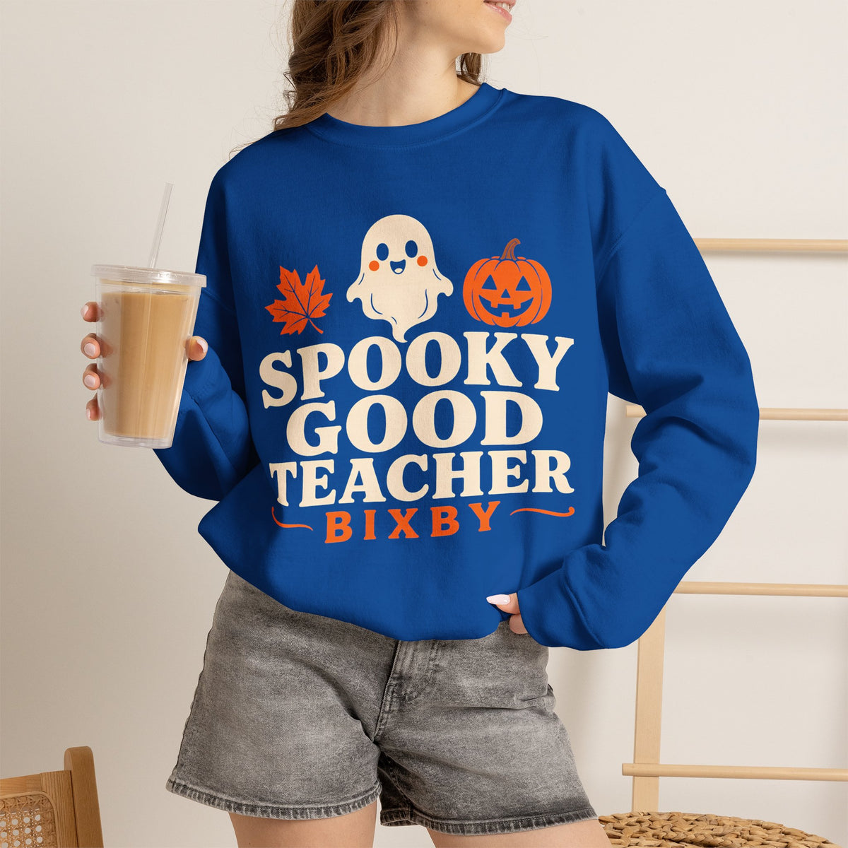Bixby Spartans Spooky Good Teacher - Halloween Teacher (Bixby) Sweatshirt