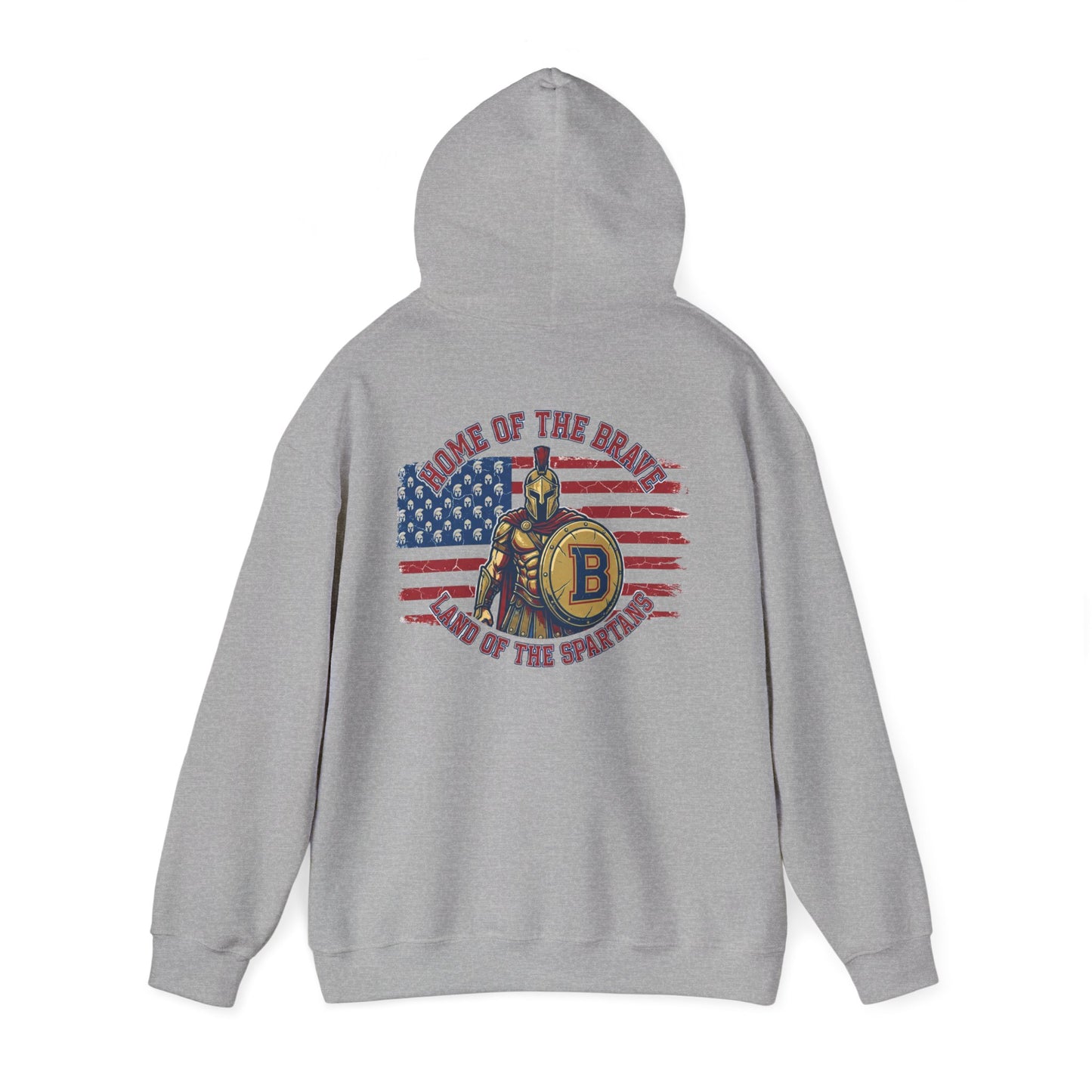 Patriotic Land of the Spartans Gildan Hoodie
