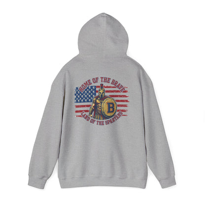 Patriotic Land of the Spartans Gildan Hoodie