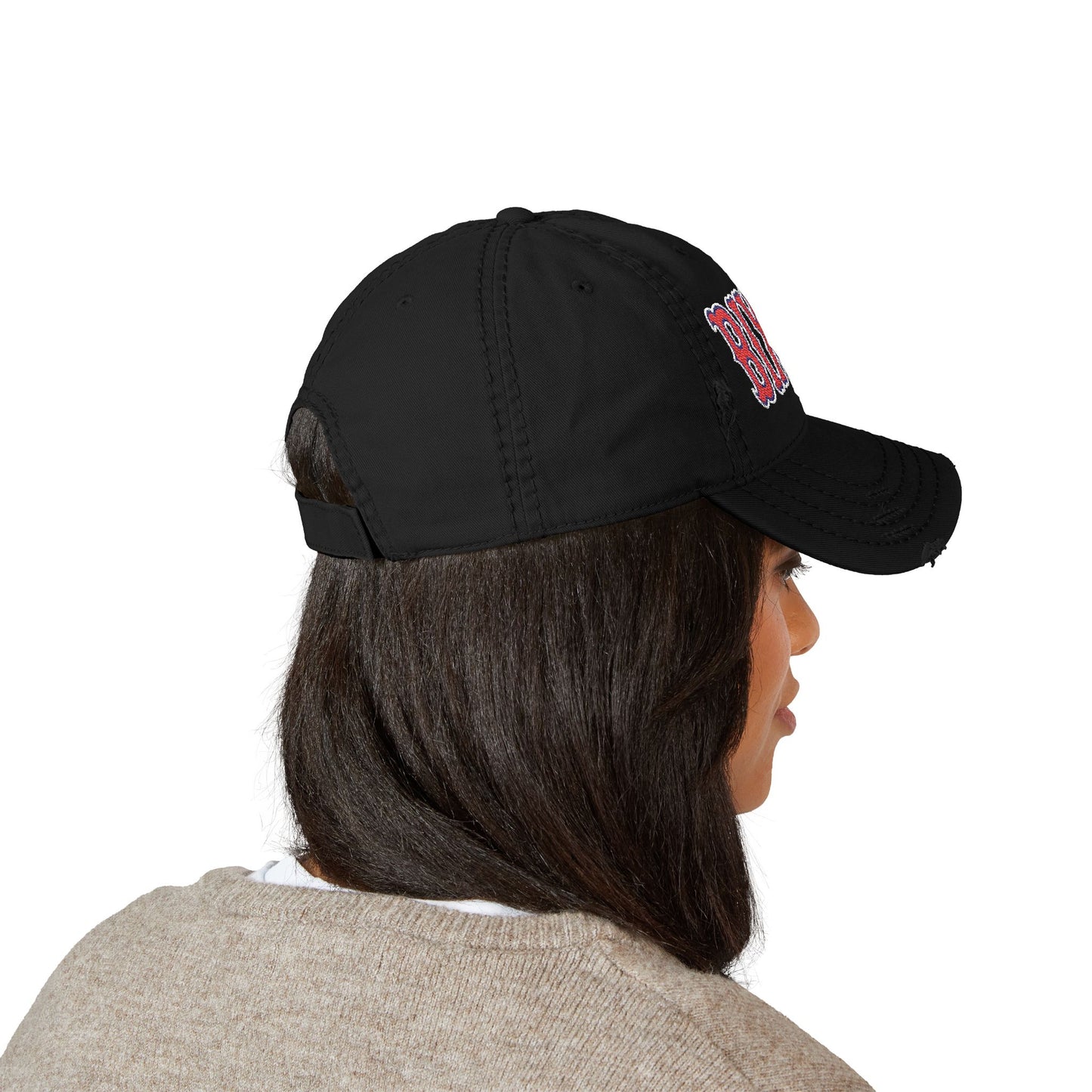 Distressed Embroidered 'BIXBY' Vintage Baseball Cap