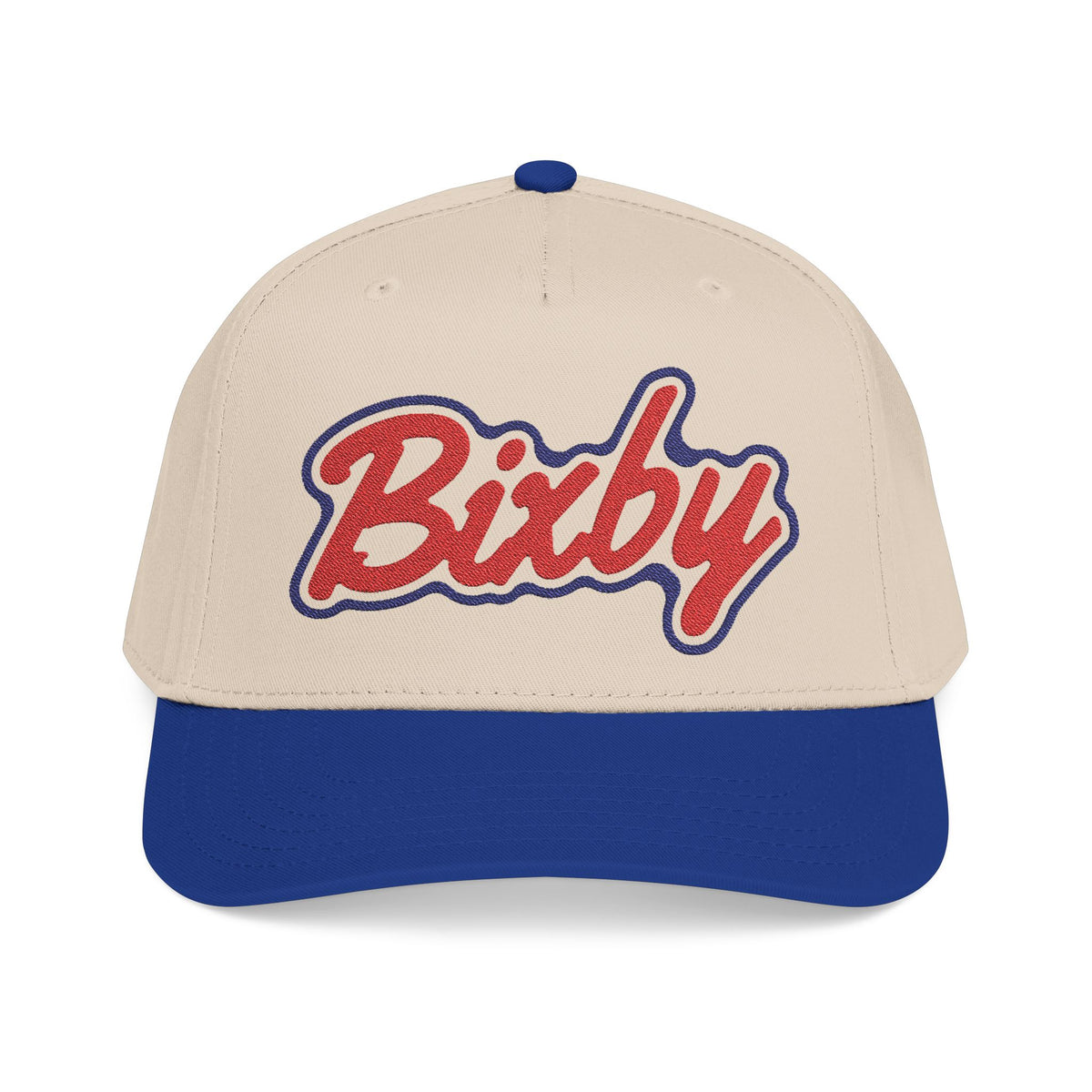 Bixby Spartans Retro Script Embroidered Mid-Profile Snapback Cap – Structured Ball Cap