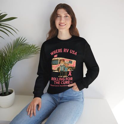 Where RV USA Breast Cancer Awareness Gildan Sweatshirt