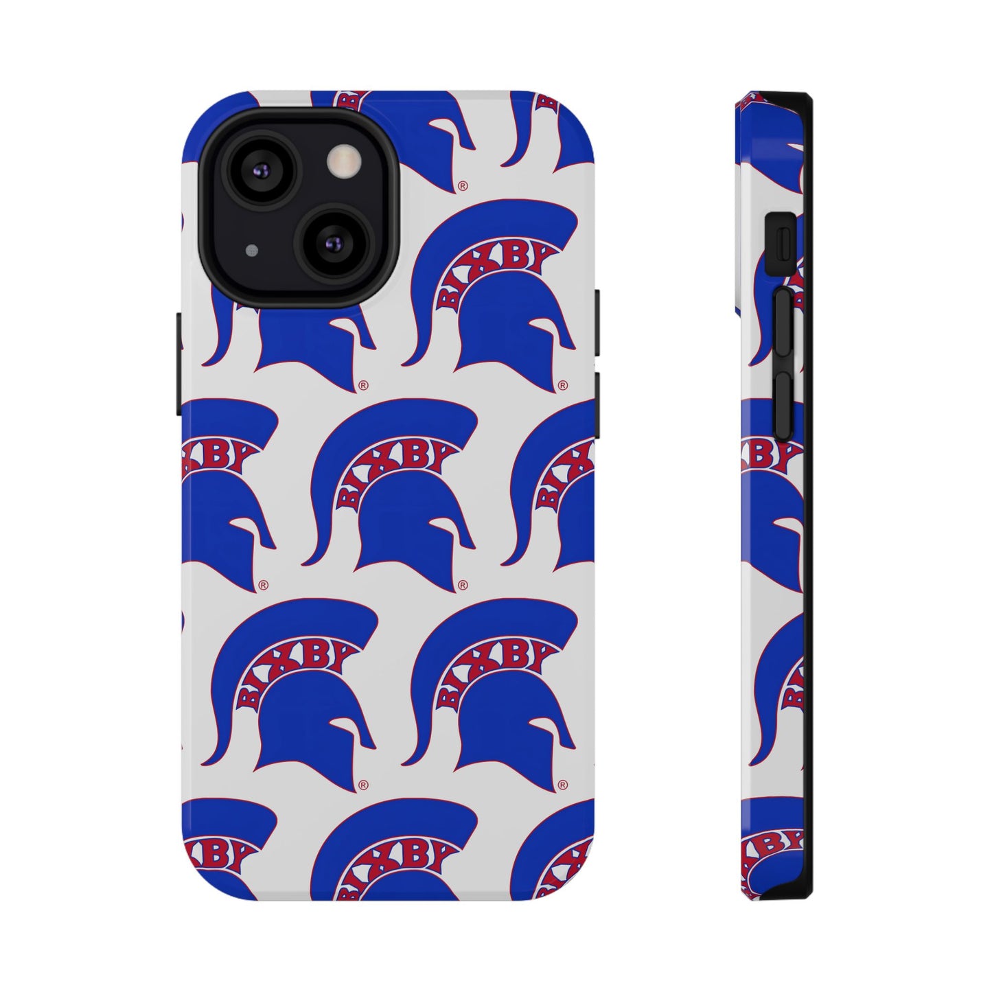 Bixby Spartan Blue Logo Impact Resistant iPhone Case