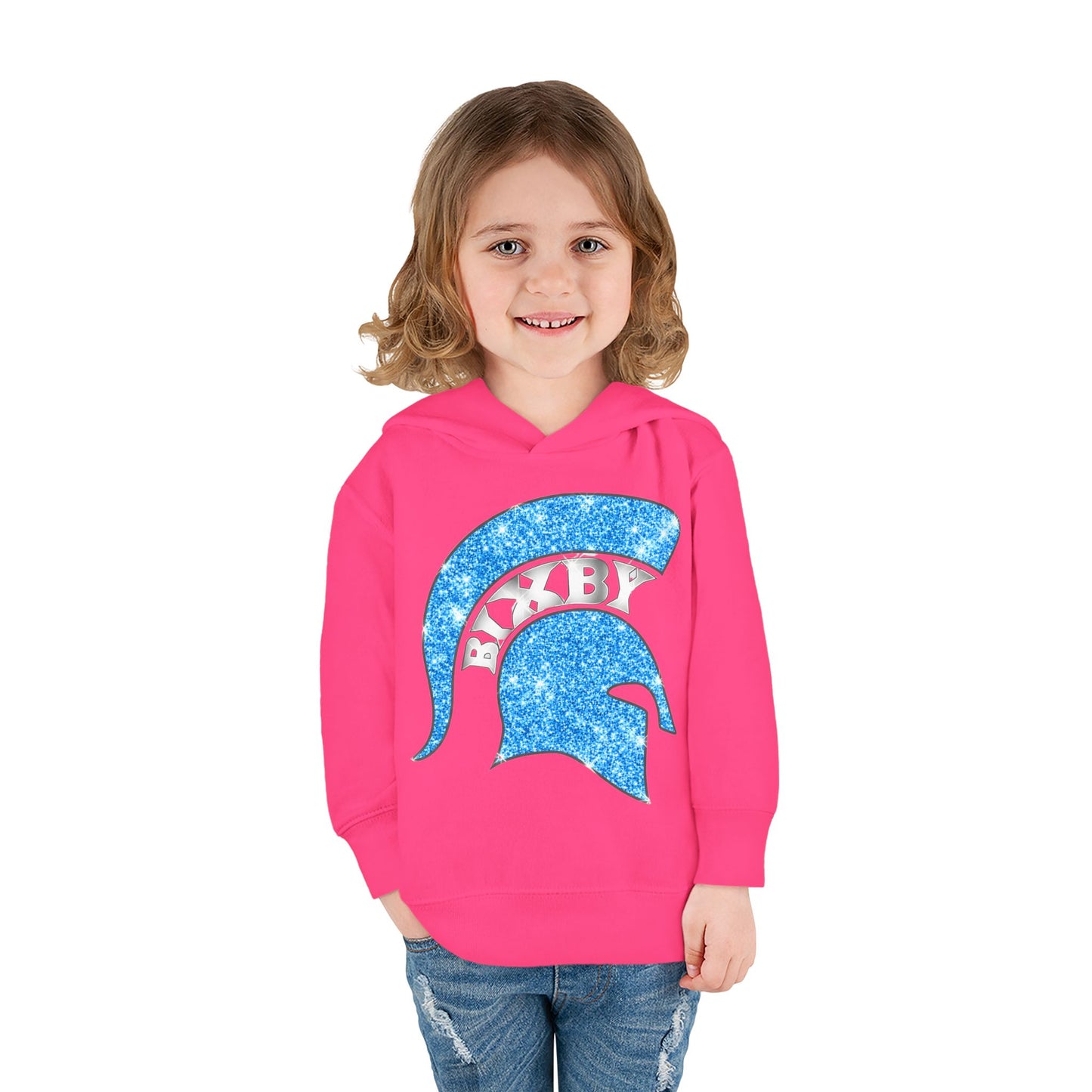 Bixby Spartans Blue Bling Toddler Rabbit Skins Sweatshirt