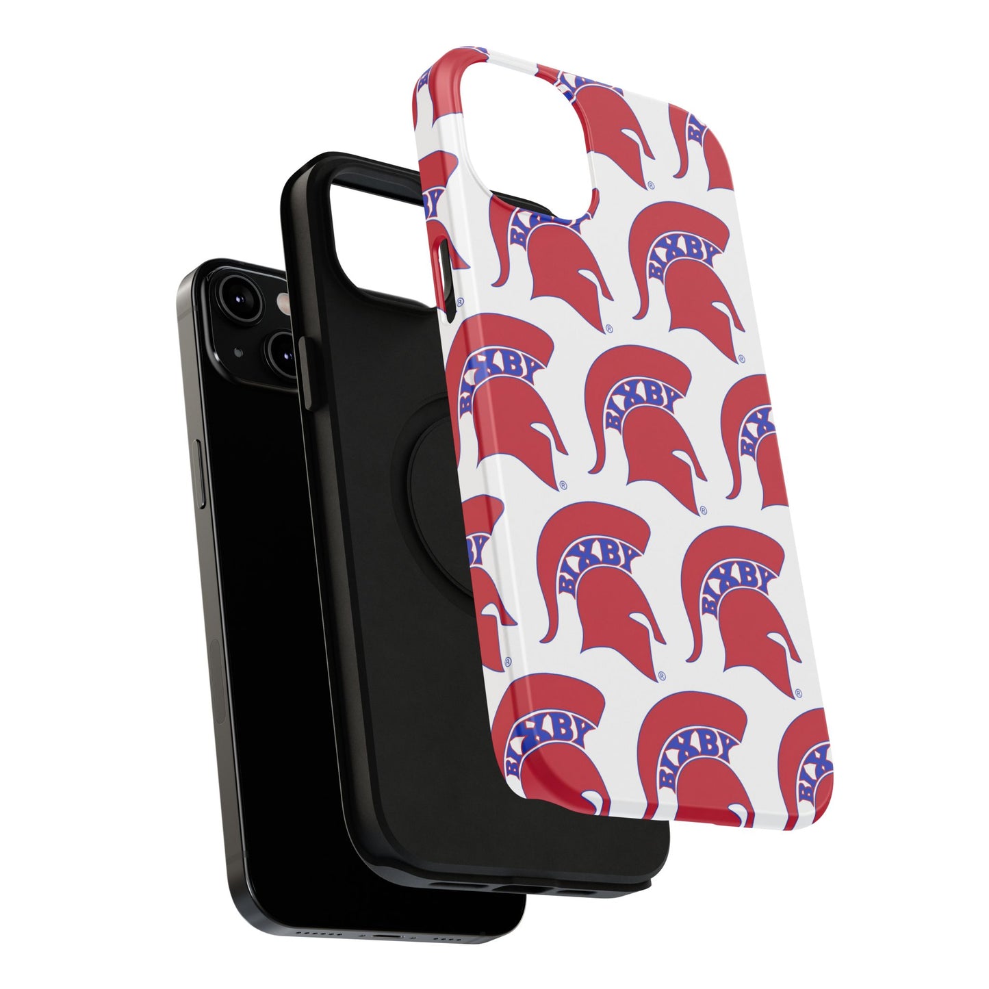 Bixby Spartan Red Logo Impact Resistant iPhone Case