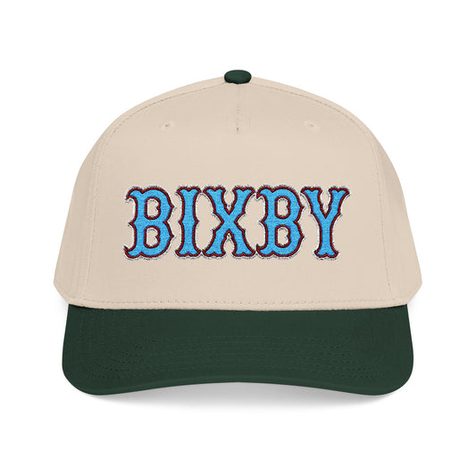 Bixby Ornate Script Lettering Embroidered Mid-Profile Cap