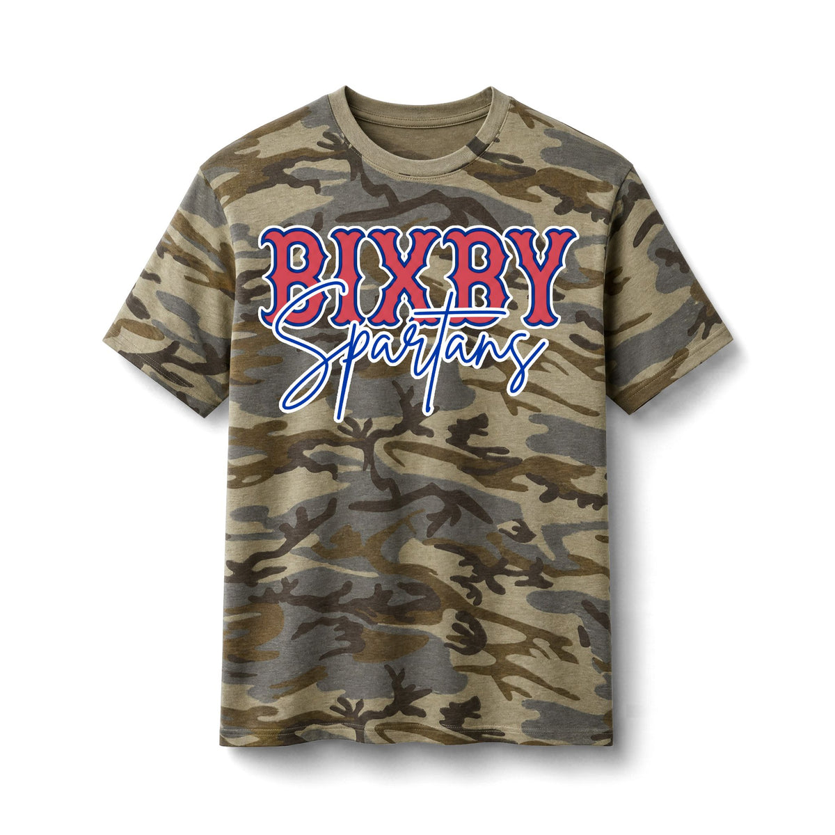 Bixby Spartans Camo - School Spirit Athletic Tee