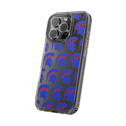 Spartan Blue Logo Clear Apple Phone Case
