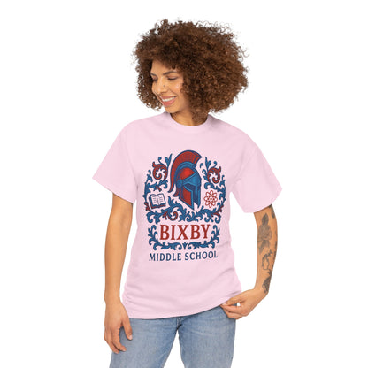 Floral Spartan Bixby Middle School Gildan Tee
