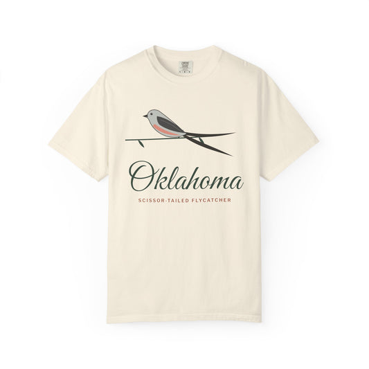 Scissortail Garden Script Oklahoma Tee | Comfort Colors