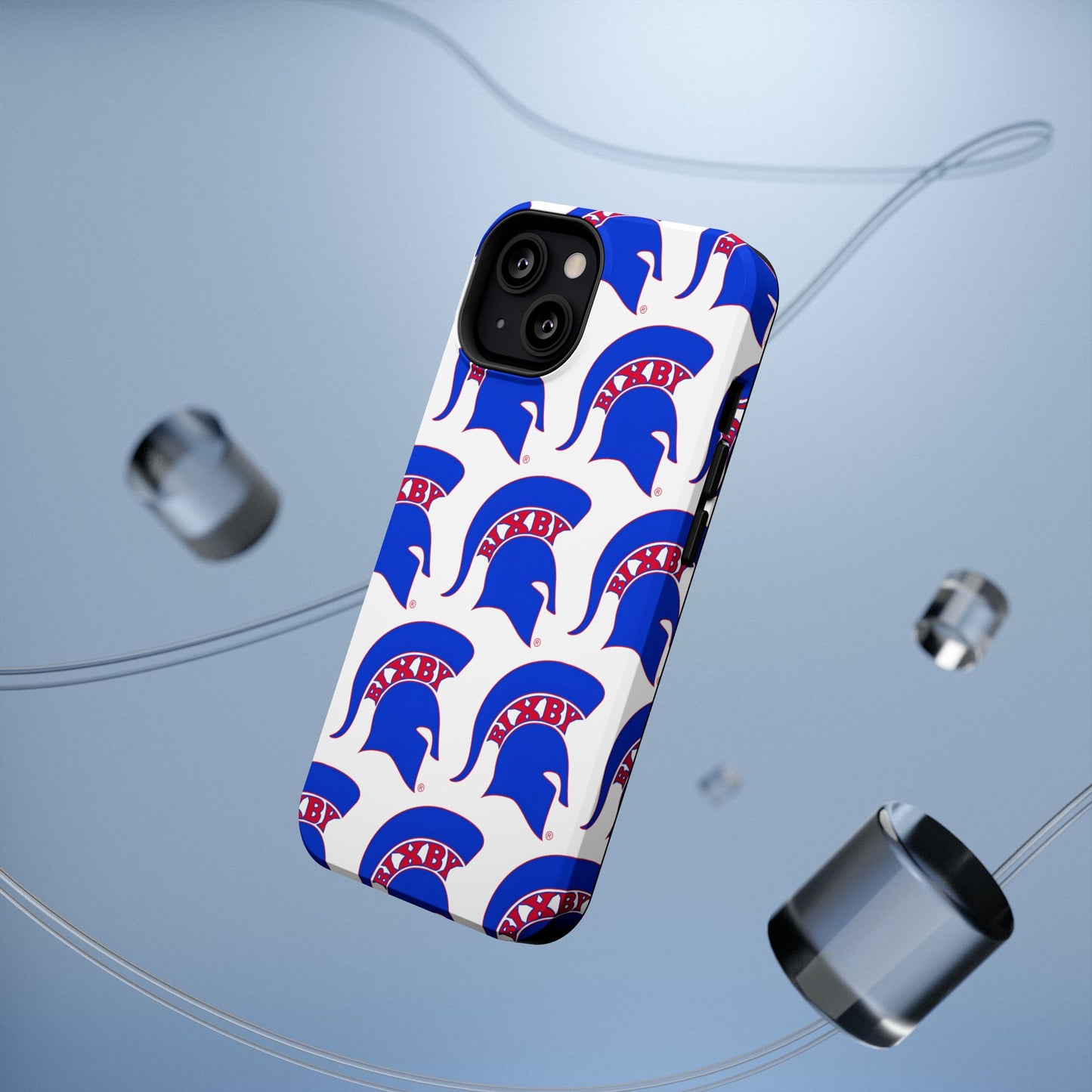 Bixby Spartan Blue Logo Impact Resistant iPhone Case