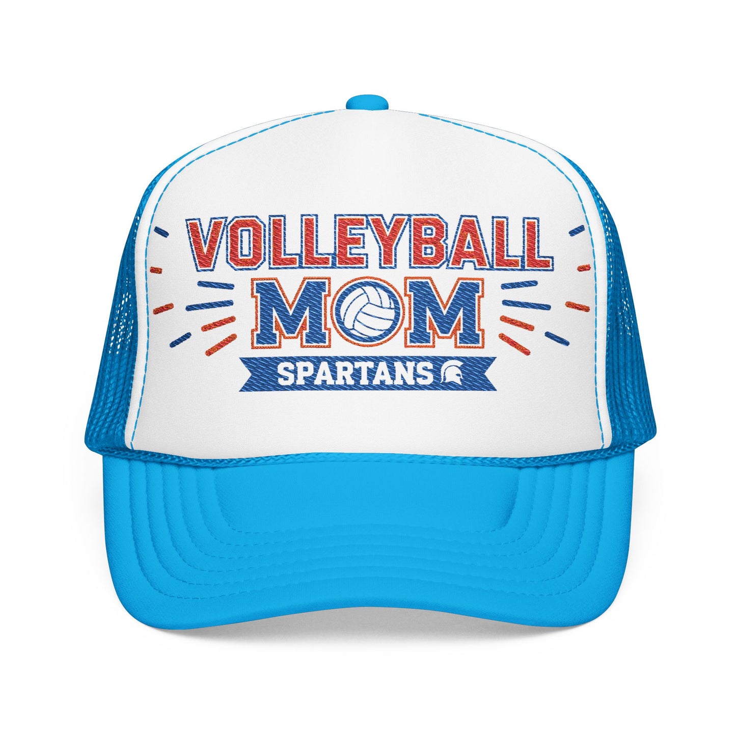 Spartan Volleyball Mom Embroidered Foam Trucker Hat