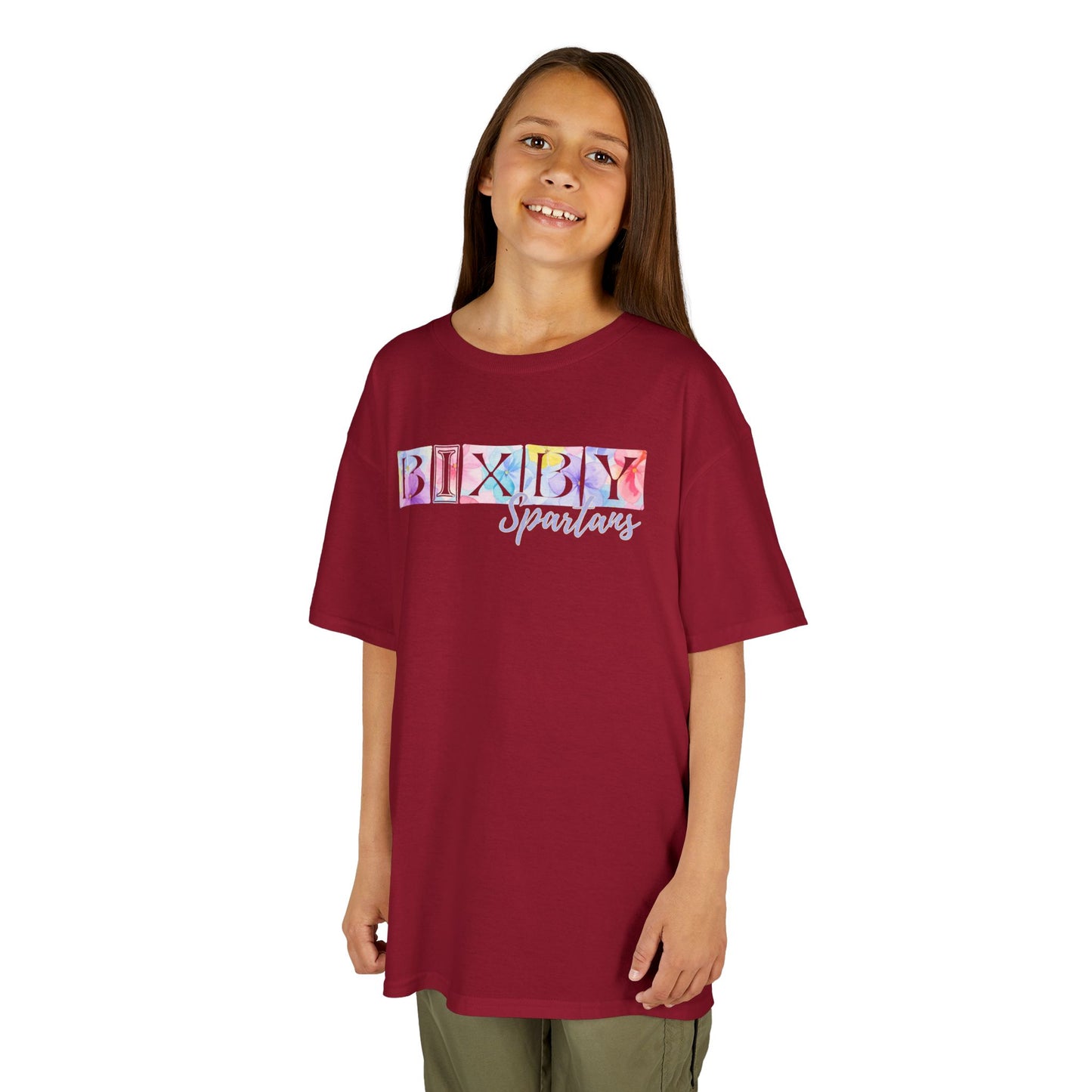 Bixby Spartans Boxy Floral Youth Tee
