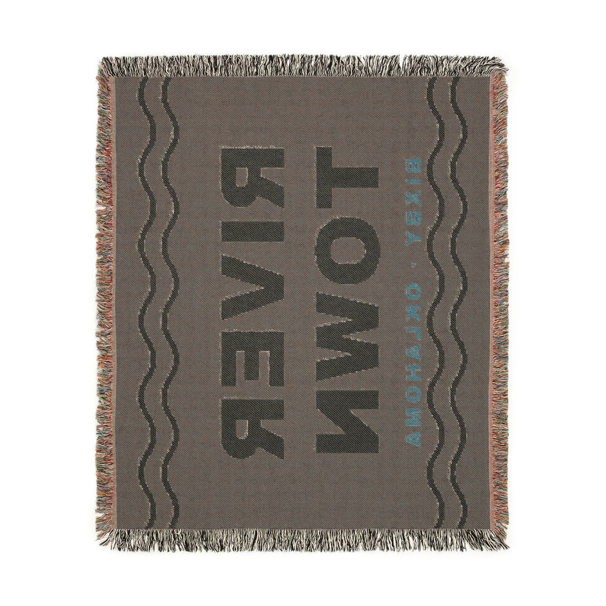 River Town Wave Woven Throw Blanket